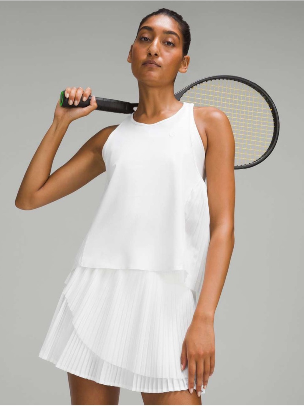Lululemon Side Pleats Tennis Tank Top White 4